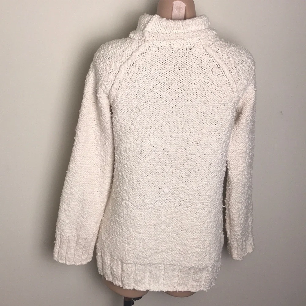Moth Anthropologie Juliette Cream Popcorn Sweater